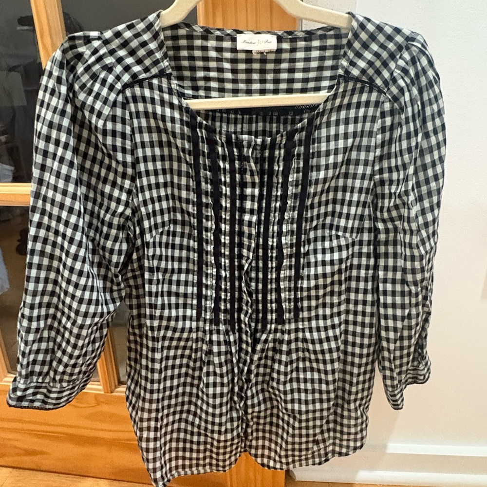 Meadow Rue at Anthropologie Gingham Blouse